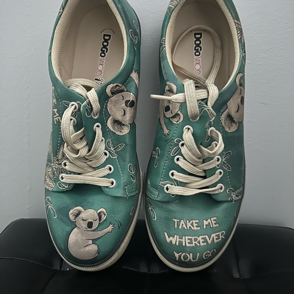 Dogo Shoes-  Koala Print Sneakers - Green